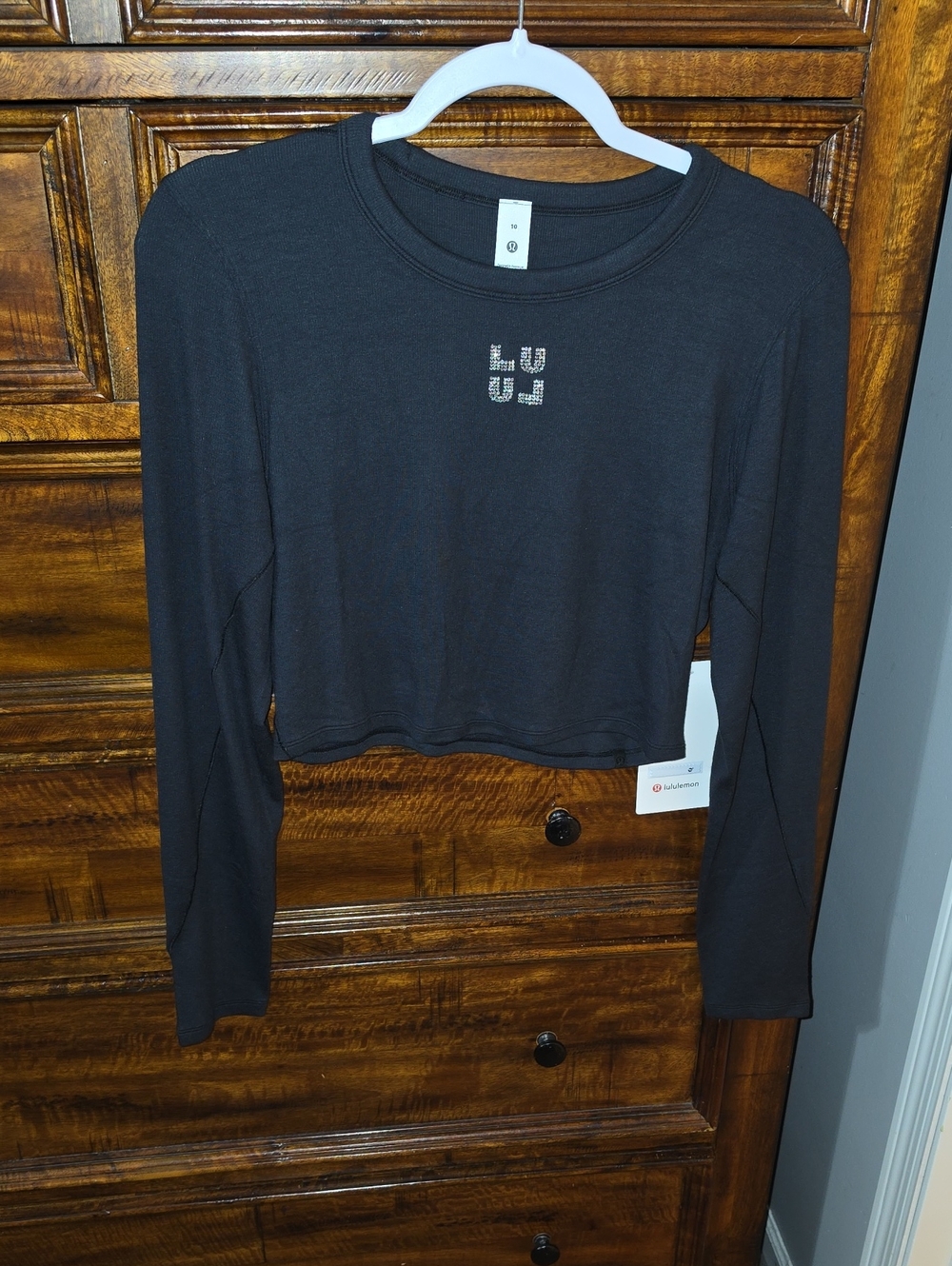 Lululemon Hold Tight Sleeve *Jewelled! Nwts, Black Sz 10